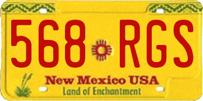 NM license plate 568RGS