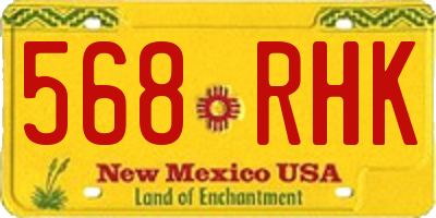 NM license plate 568RHK