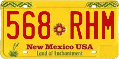 NM license plate 568RHM