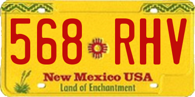 NM license plate 568RHV