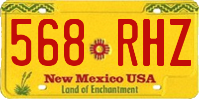 NM license plate 568RHZ