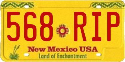 NM license plate 568RIP