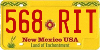 NM license plate 568RIT
