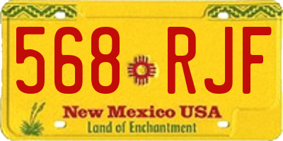 NM license plate 568RJF