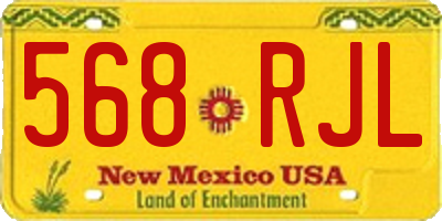 NM license plate 568RJL