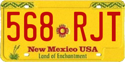 NM license plate 568RJT