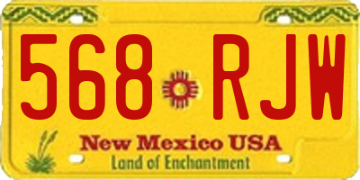 NM license plate 568RJW