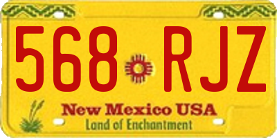 NM license plate 568RJZ