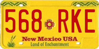 NM license plate 568RKE