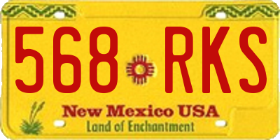 NM license plate 568RKS