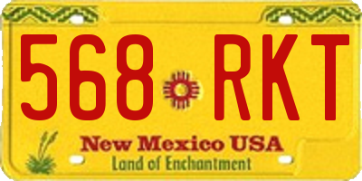 NM license plate 568RKT