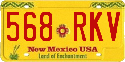 NM license plate 568RKV