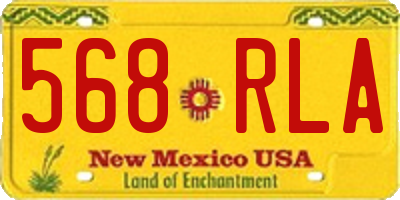 NM license plate 568RLA