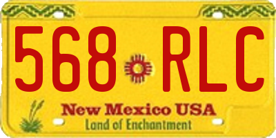 NM license plate 568RLC