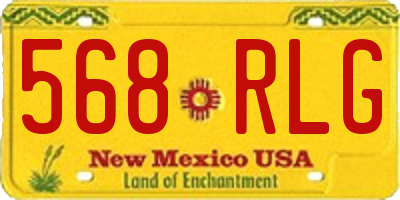 NM license plate 568RLG