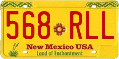 NM license plate 568RLL