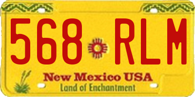 NM license plate 568RLM