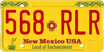 NM license plate 568RLR