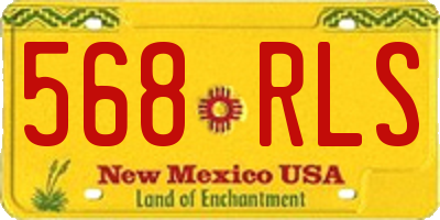 NM license plate 568RLS
