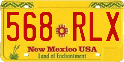 NM license plate 568RLX