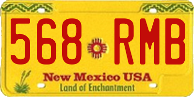 NM license plate 568RMB