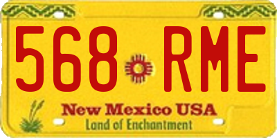 NM license plate 568RME