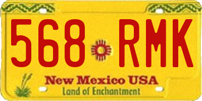 NM license plate 568RMK