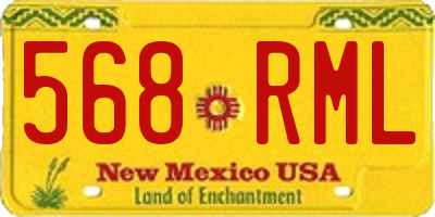 NM license plate 568RML