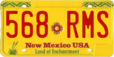 NM license plate 568RMS