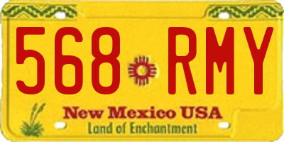 NM license plate 568RMY