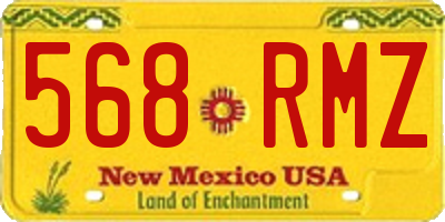 NM license plate 568RMZ