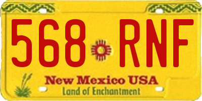 NM license plate 568RNF
