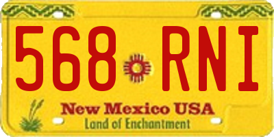 NM license plate 568RNI