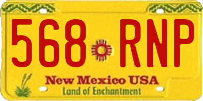 NM license plate 568RNP