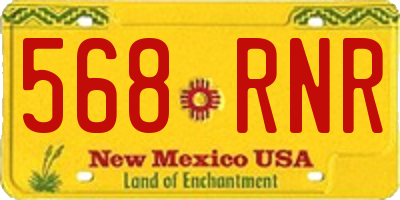 NM license plate 568RNR