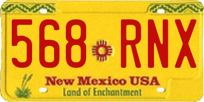 NM license plate 568RNX