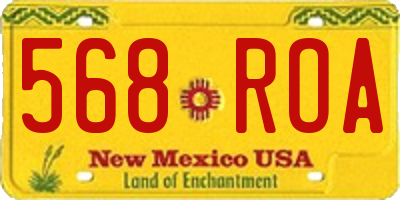 NM license plate 568ROA