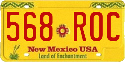 NM license plate 568ROC