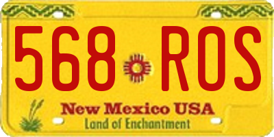 NM license plate 568ROS