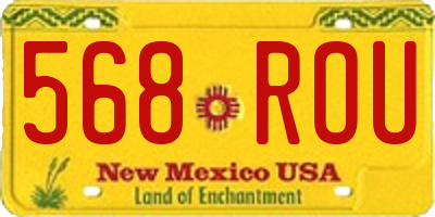 NM license plate 568ROU