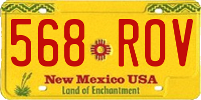 NM license plate 568ROV