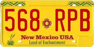 NM license plate 568RPB