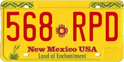 NM license plate 568RPD