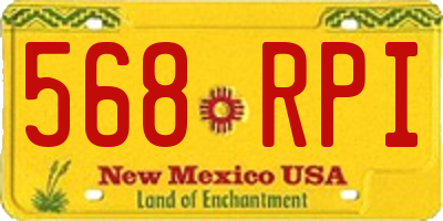 NM license plate 568RPI