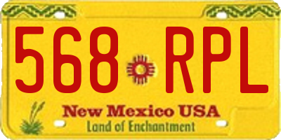 NM license plate 568RPL