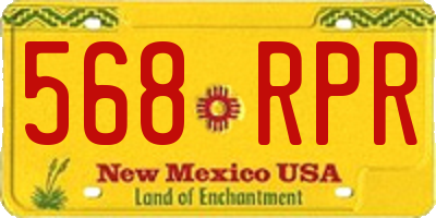 NM license plate 568RPR