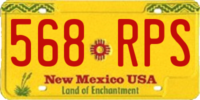 NM license plate 568RPS
