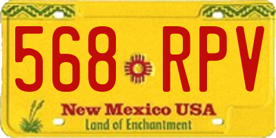 NM license plate 568RPV