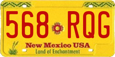 NM license plate 568RQG