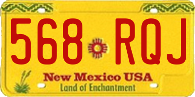 NM license plate 568RQJ